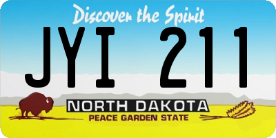ND license plate JYI211