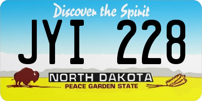 ND license plate JYI228