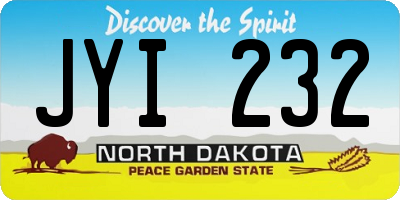 ND license plate JYI232