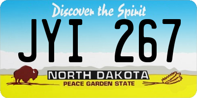 ND license plate JYI267