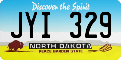 ND license plate JYI329