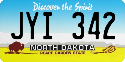 ND license plate JYI342
