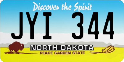 ND license plate JYI344