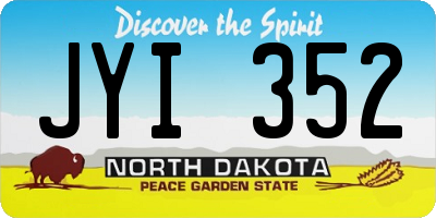 ND license plate JYI352