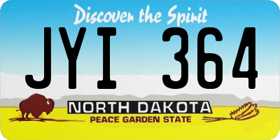 ND license plate JYI364