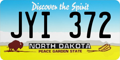 ND license plate JYI372