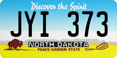 ND license plate JYI373