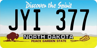 ND license plate JYI377