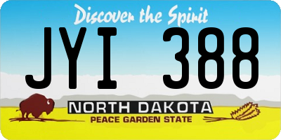 ND license plate JYI388