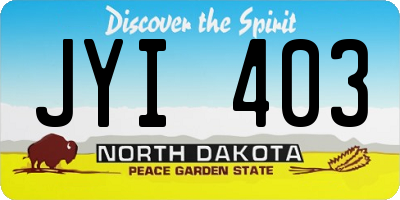 ND license plate JYI403