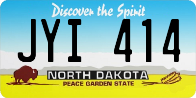 ND license plate JYI414