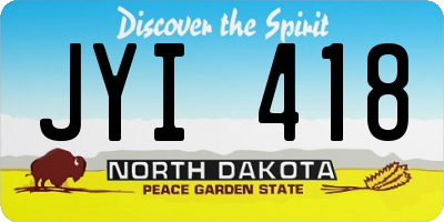 ND license plate JYI418
