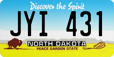 ND license plate JYI431