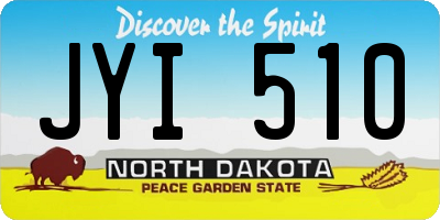 ND license plate JYI510