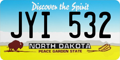 ND license plate JYI532