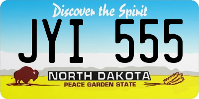 ND license plate JYI555