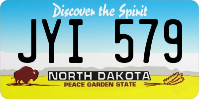 ND license plate JYI579