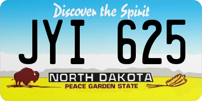 ND license plate JYI625