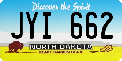 ND license plate JYI662