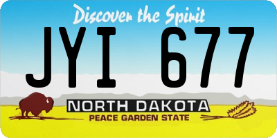 ND license plate JYI677