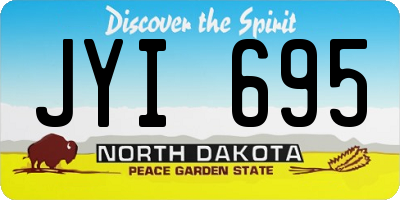 ND license plate JYI695
