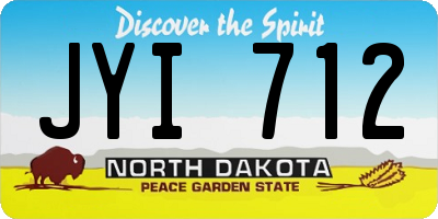 ND license plate JYI712