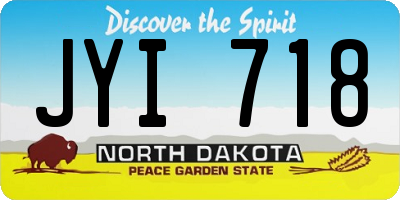 ND license plate JYI718