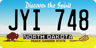 ND license plate JYI748