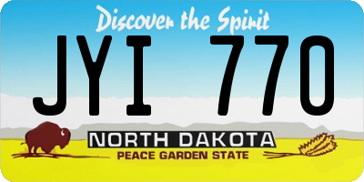 ND license plate JYI770