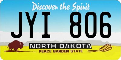 ND license plate JYI806