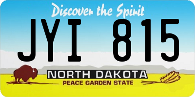 ND license plate JYI815