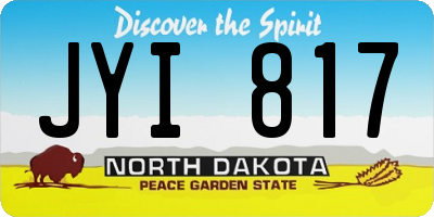 ND license plate JYI817