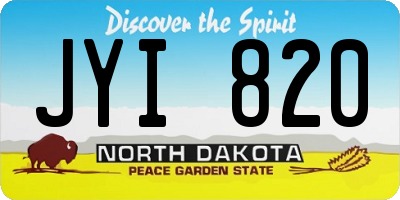 ND license plate JYI820