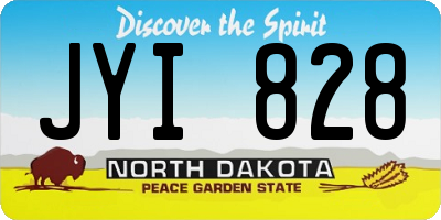 ND license plate JYI828