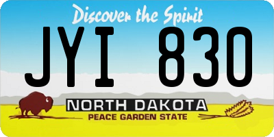 ND license plate JYI830