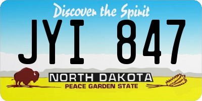 ND license plate JYI847