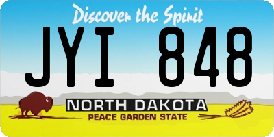 ND license plate JYI848