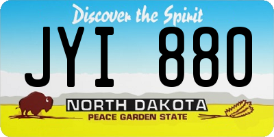 ND license plate JYI880