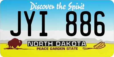 ND license plate JYI886