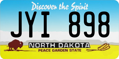 ND license plate JYI898