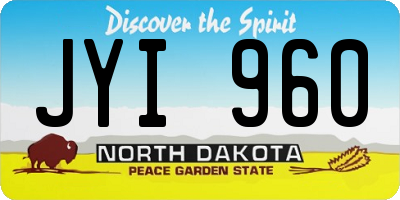 ND license plate JYI960
