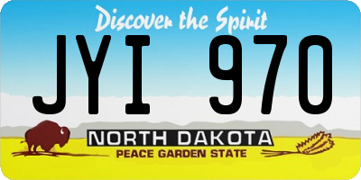 ND license plate JYI970