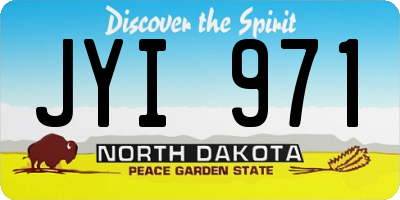 ND license plate JYI971