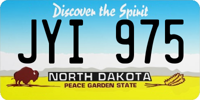 ND license plate JYI975