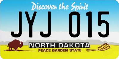 ND license plate JYJ015
