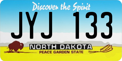 ND license plate JYJ133