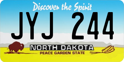 ND license plate JYJ244