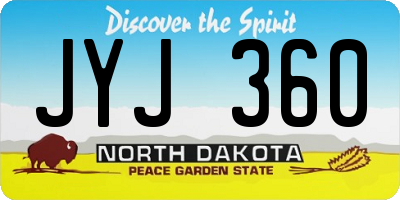 ND license plate JYJ360