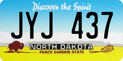 ND license plate JYJ437