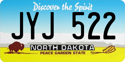 ND license plate JYJ522